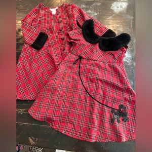 Red Plaid 2T Girls Matching Set
